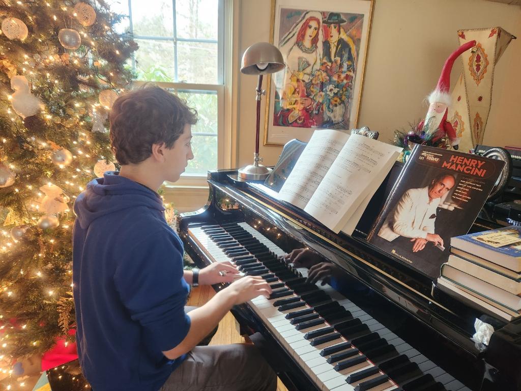 Playing piano