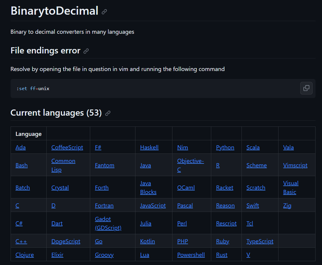 Screenshot of GitHub repo