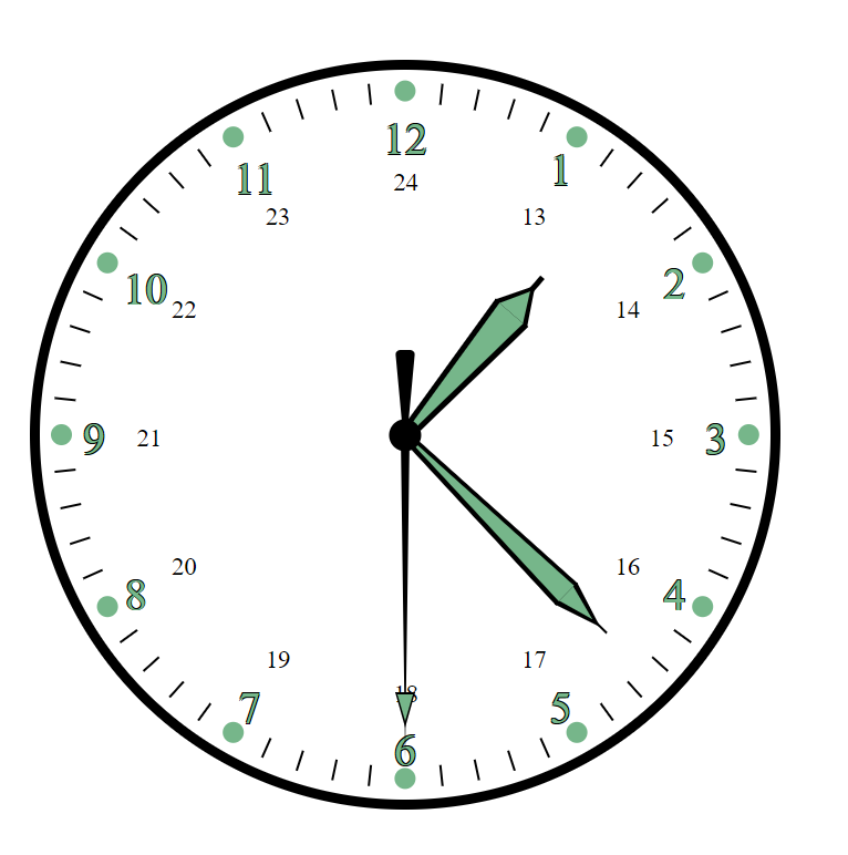 Screenshot of clock