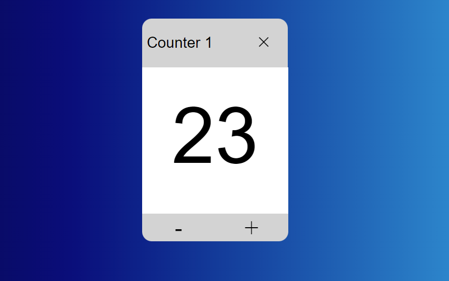 Screenshot of counter