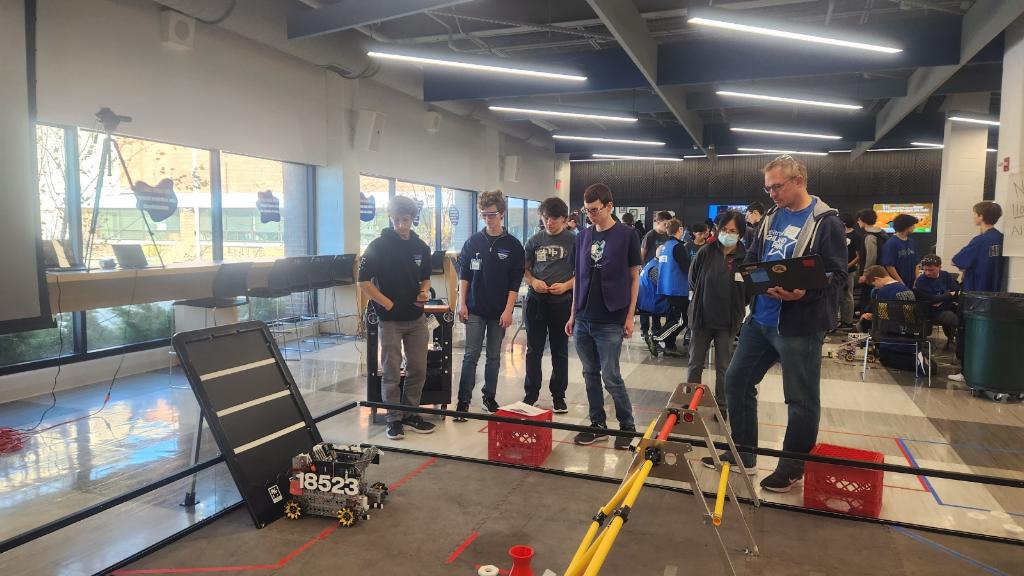 Demonstrating the robot's abilities during inspection
