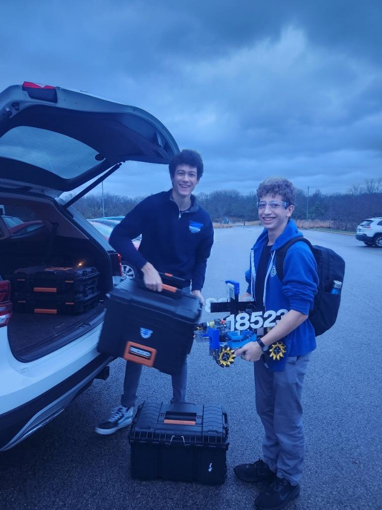 Posed picture after unloading car before competition